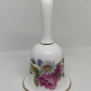 Vintage Flambro Fine Bone China Bell Taiwan Summer Rose Collection