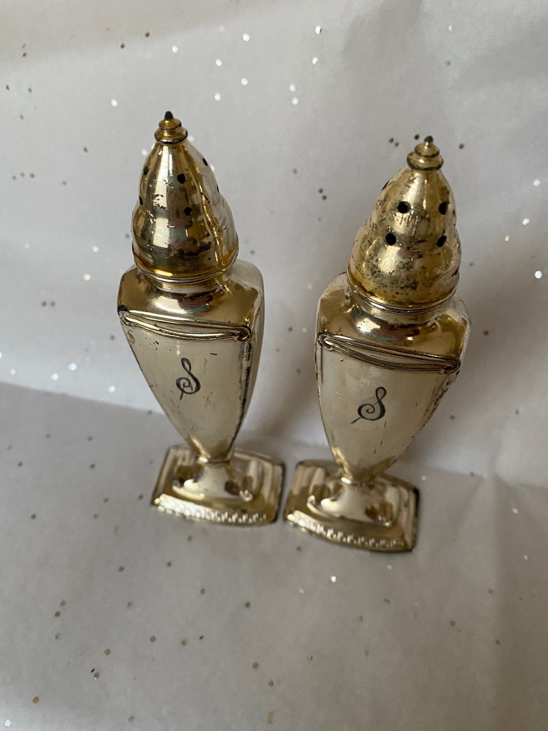 Lafrance Silver Plate Salt and Pepper Shaker Set Etsy