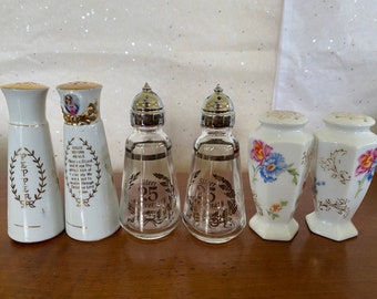 Vintage salt and pepper shaker sets choice of one set