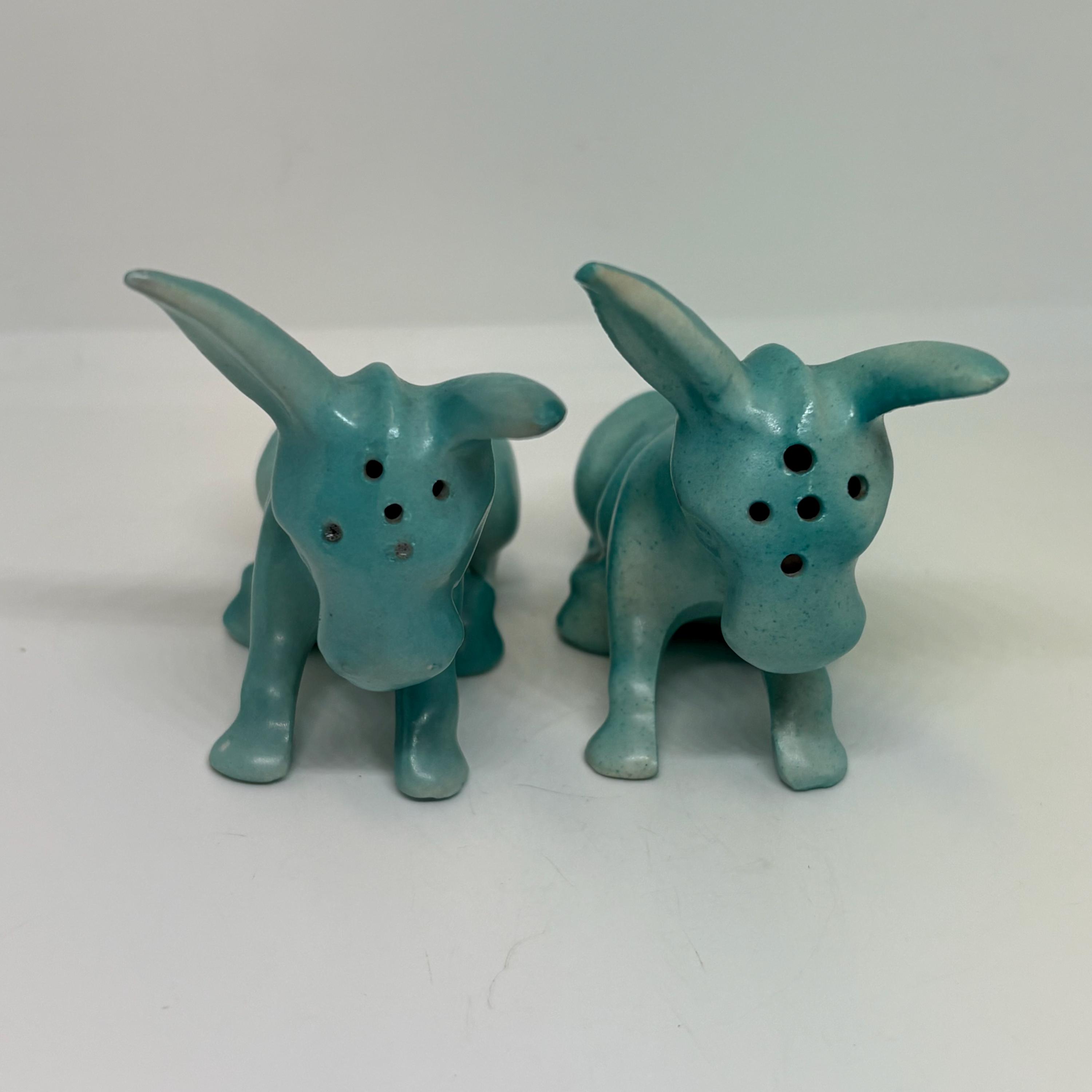 ヴィンテージ ロバ フローラル ソルト＆ペッパー シェーカー セット 