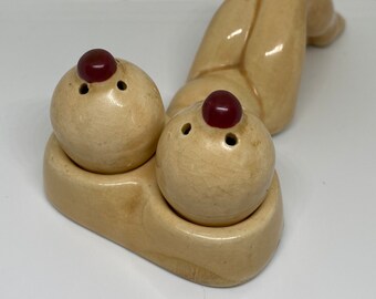 Vintage Nude Woman Body Salt and Pepper Shaker Set Pin up