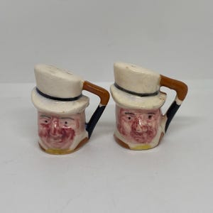Vintage Miniature Toby Mugs Salt and Pepper Shakers Set