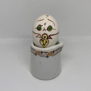 Vintage Gayet Egg salt shaker with holder
