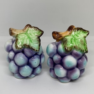 Vintage Traubencluster Salz und Pfefferstreuer Set