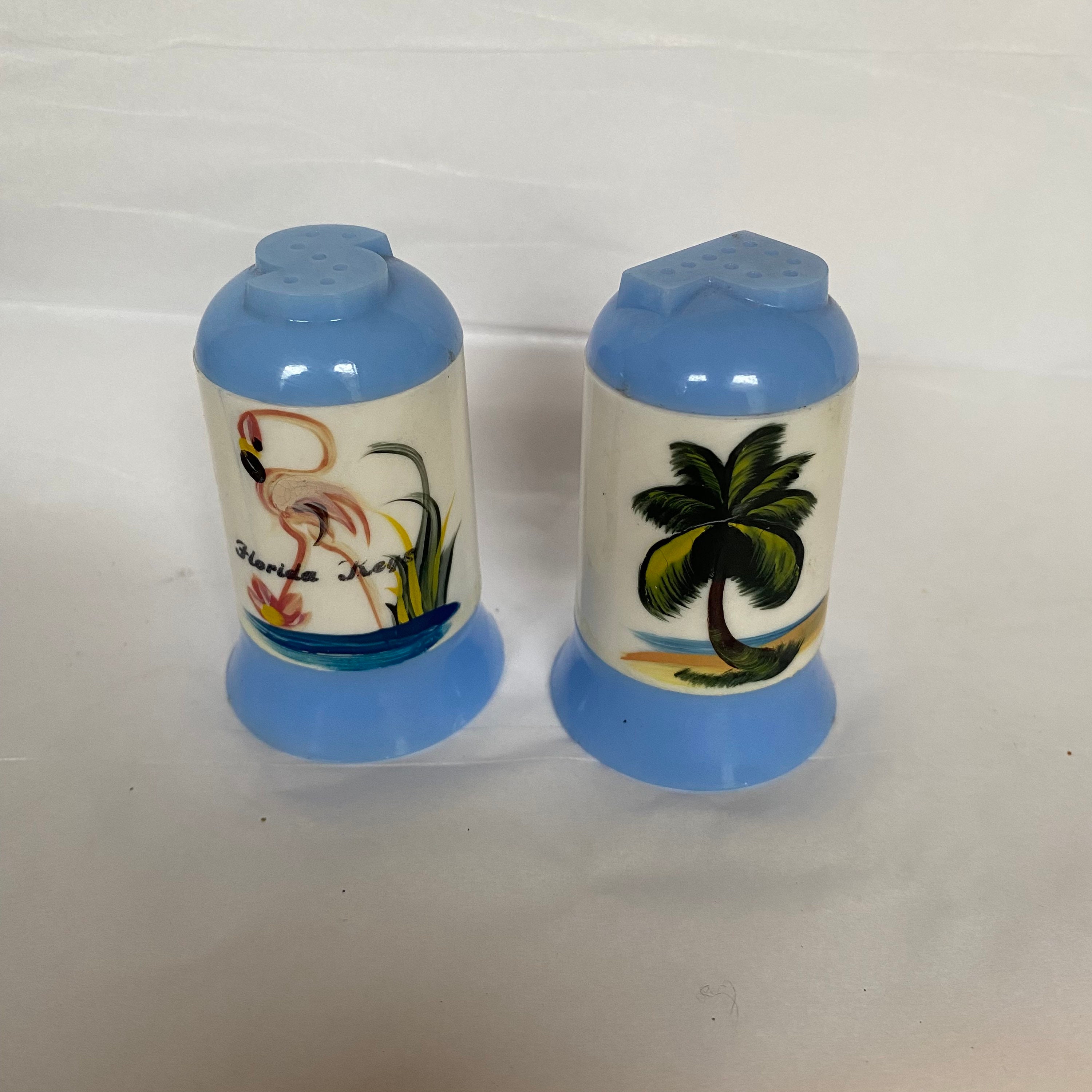 Vintage Plastic Turquoise Salt and Pepper Shaker Set by Carvanite