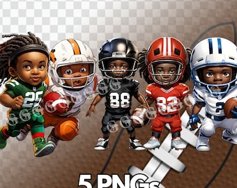 American Football Kids PNG Bundle, football kids, kids playing football, clipart, sublimation, kid sports