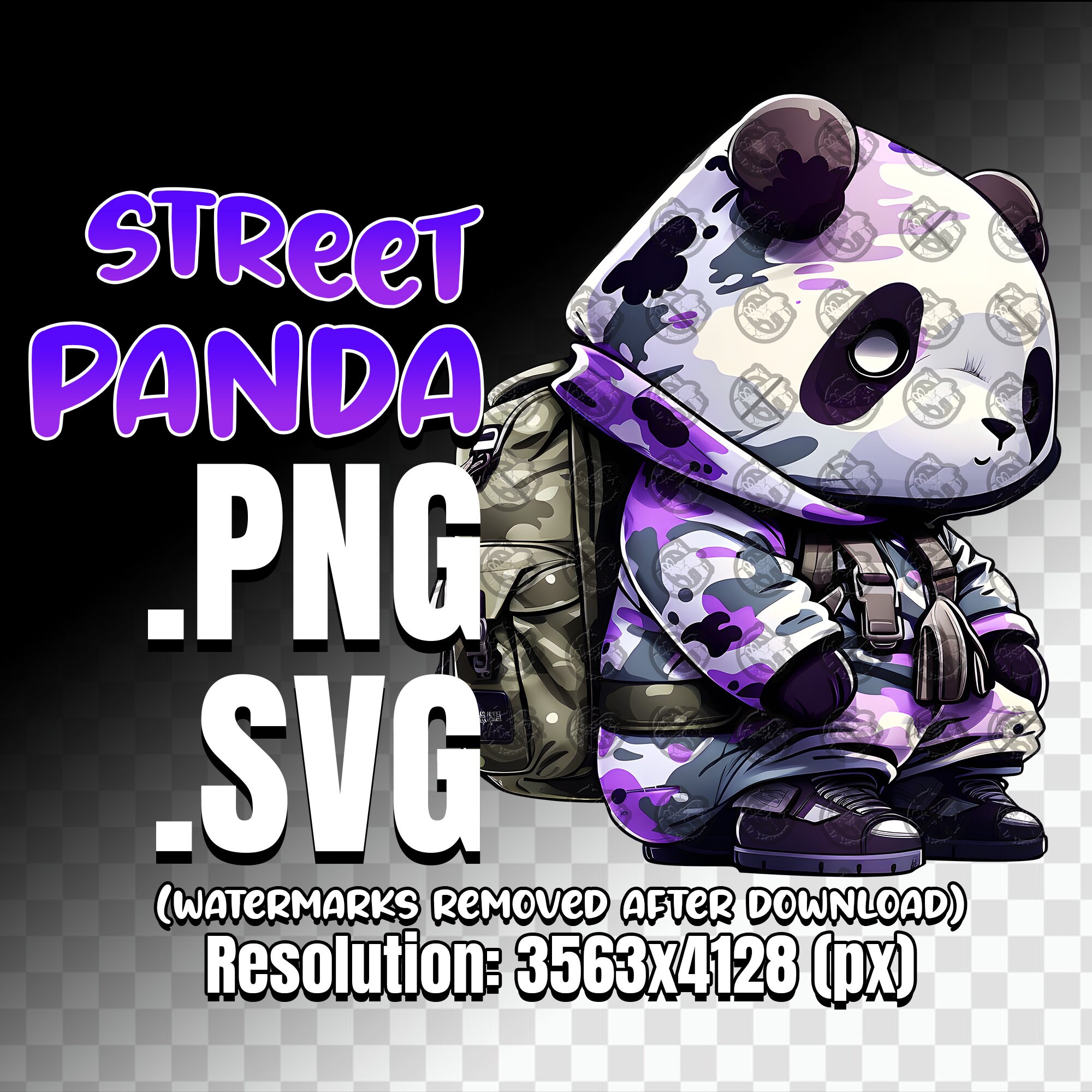 Street Panda Bear SVG Bundle Panda Svg Pandas Svg Gangster - Etsy