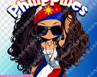 Beautiful Philippines Girl, Pinay Girl, Philippines flag girl, Philippines clipart, Pinay graphic design, sublimation, t-shirt design