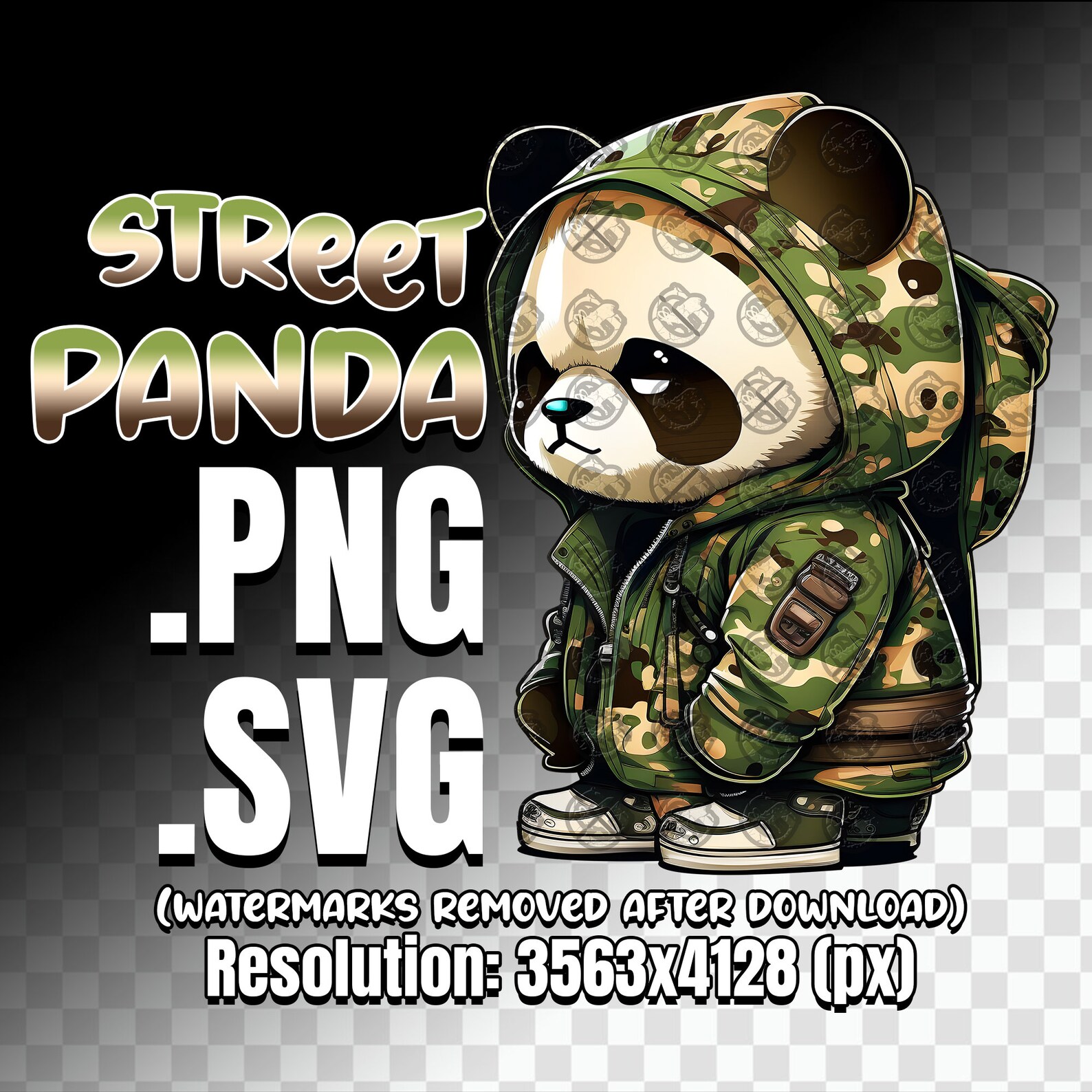 Street Panda Bear SVG Bundle Panda Svg Pandas Svg Gangster - Etsy
