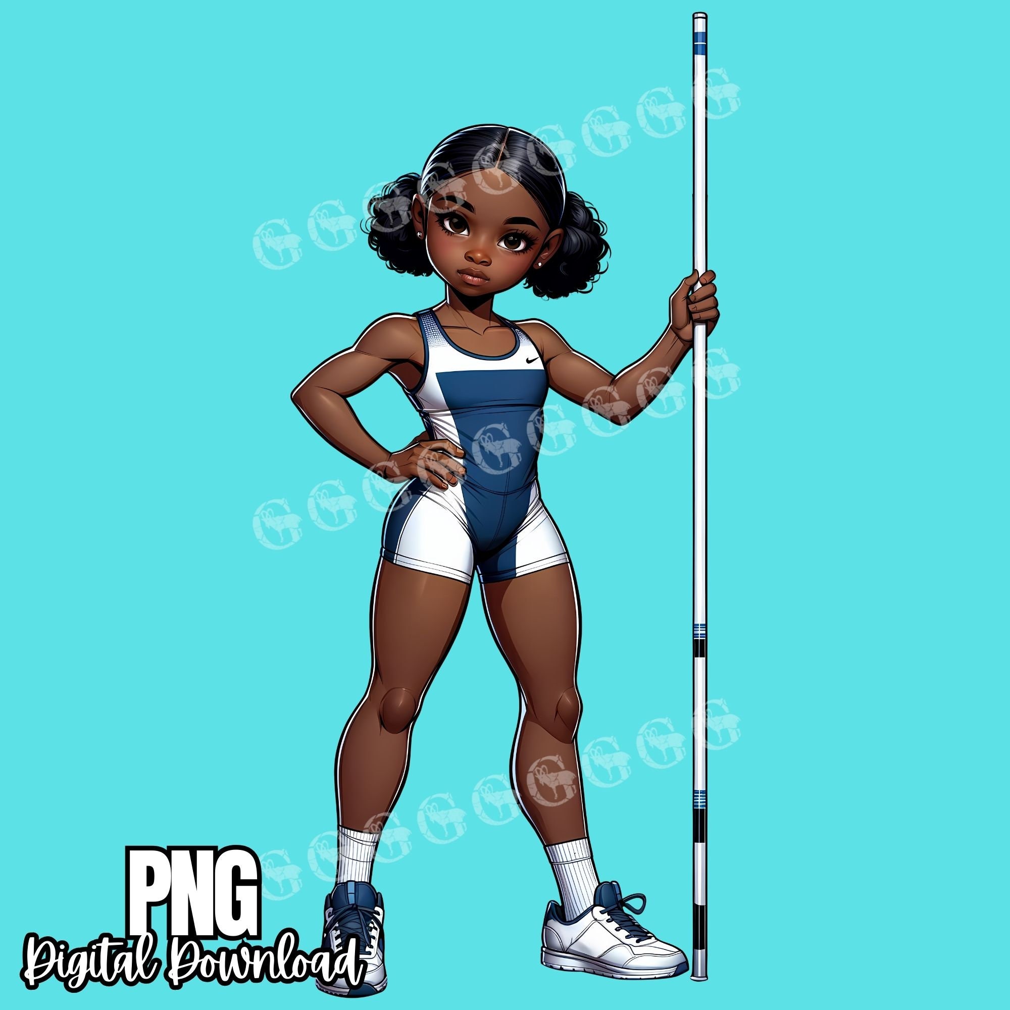 Youth Track and Field African American Girls PNG Bundle, Track and Field, Track Girls, Youth ...