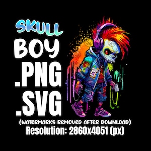 Graffiti Style Skull Boy SVG/PNG