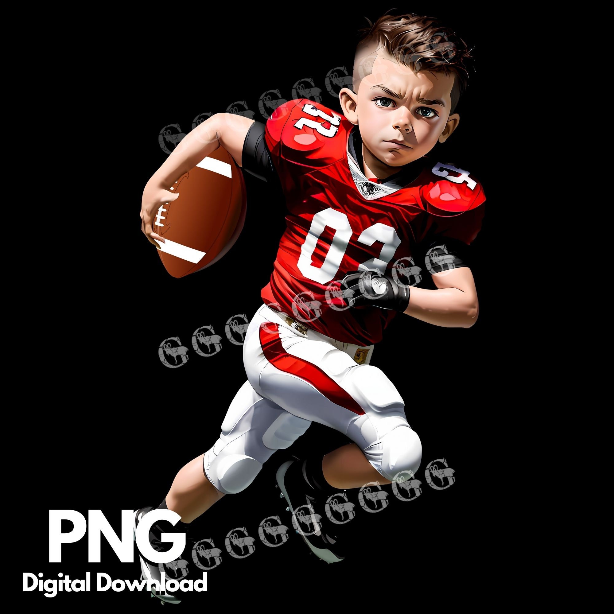 Little League Football Players PNG Bundle, Little League Football