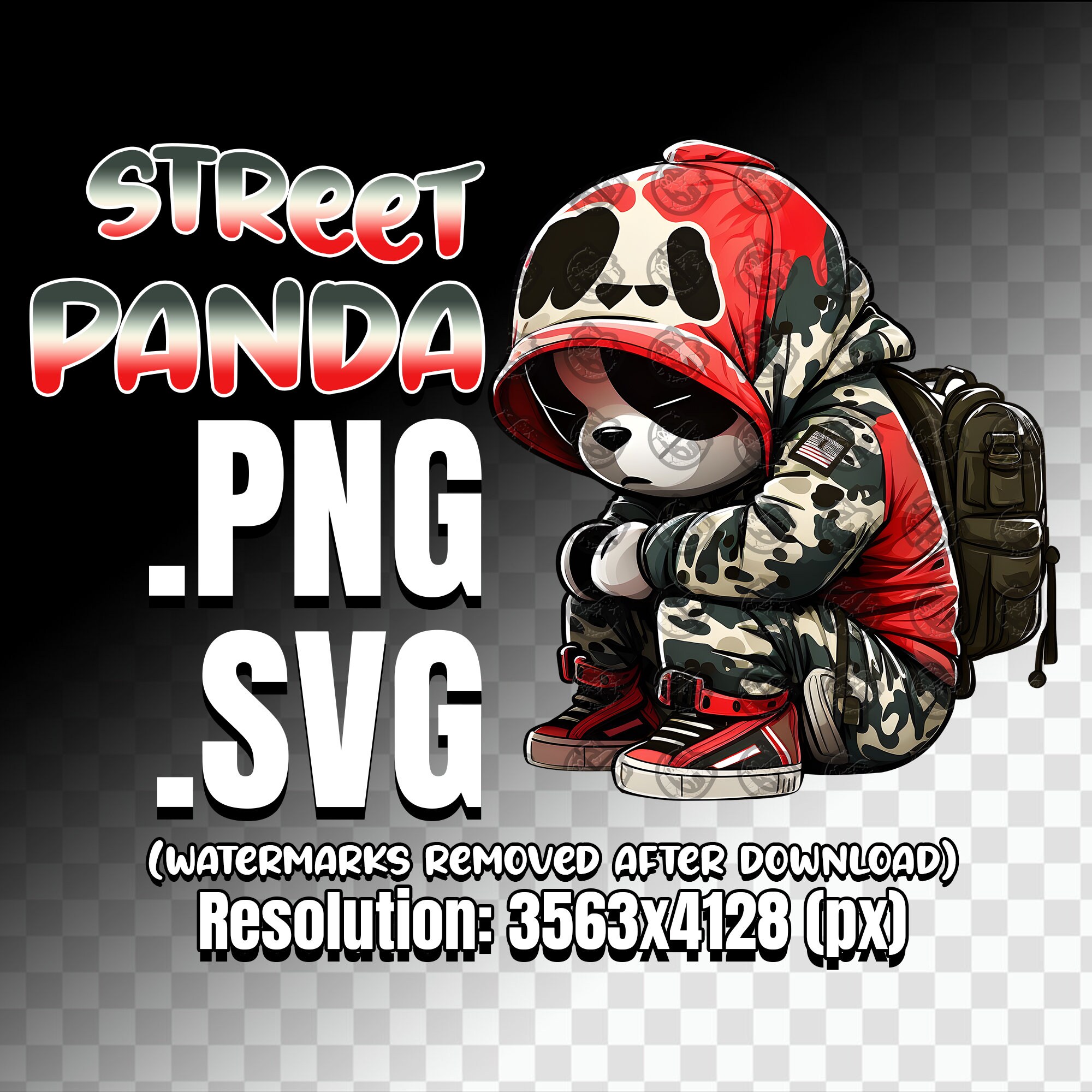 Street Panda Bear SVG Bundle Panda Svg Pandas Svg Gangster - Etsy
