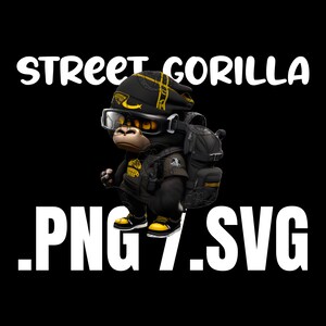 Street Gorilla SVG, Gorilla SVG, Angry Gorilla SVG