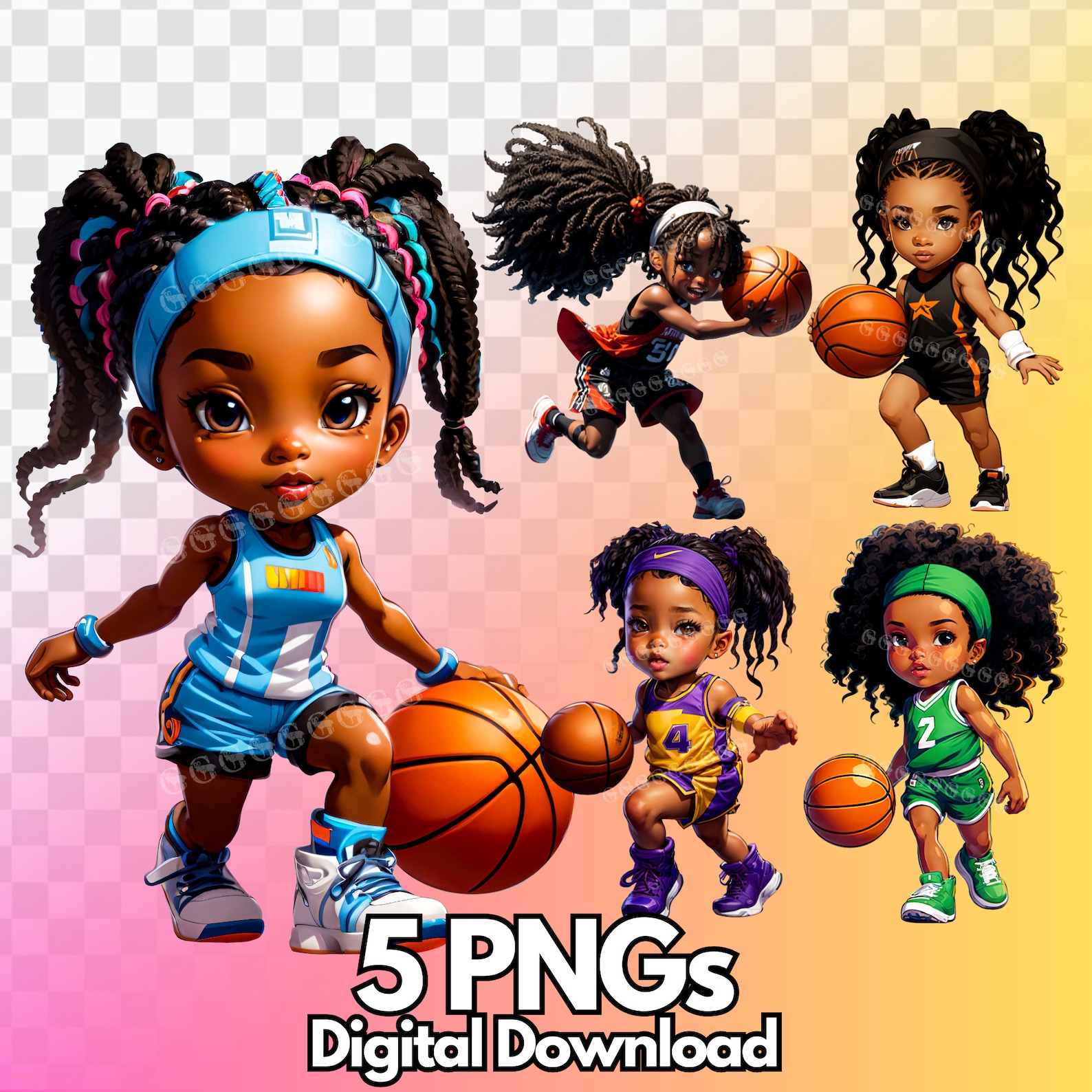 Cute Basketball Girls PNG Bundle Little League Girl - Etsy