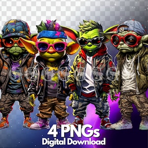 Goblin Wearing Urban Streetwear Pacchetto PNG, hip hop, gangster, cattivi ragazzi, clipart, design t-shirt, alla moda