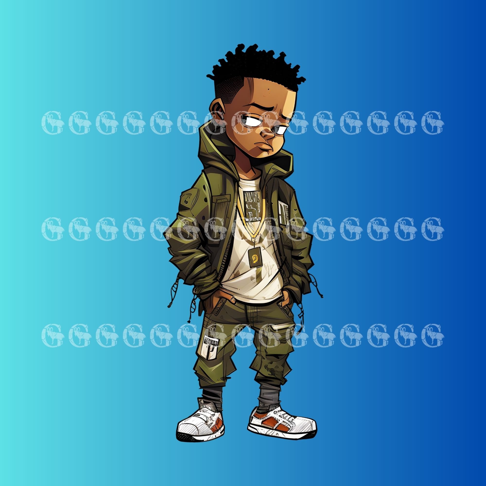 Cooler Urban Boy Wearing Streetwear (2 von 5), schwarzer Junge png