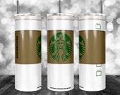 Starbucks With Sleeve Design 20oz Tumbler Skinny Straight Design JPG Great for Sublimation Coffee Tumbler Wraps