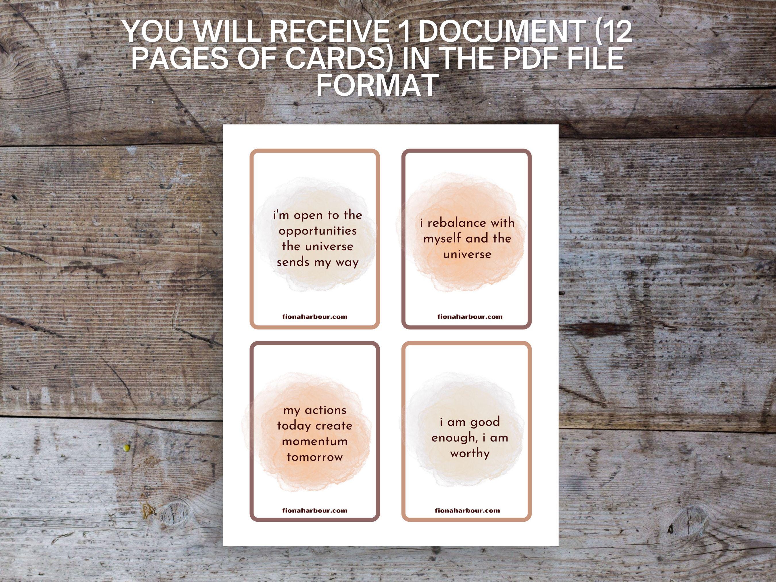 Affirmation Cards - Printable PDF – Printable Affirmations ...