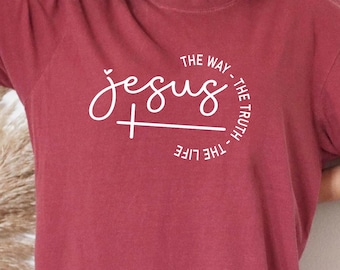 Comfort Colors Jesus Shirt, Christian Bible Verse T-Shirt