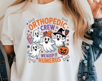 Orthopedic Crew Halloween Ghost Shirt, Radiology Nurse Team Humerus Tshirt