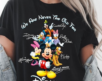 Funny Disney Characters Shirt, Matching Vacation Tee