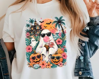 Summerween Shirt, Pastel Goth Halloween Tee, Spooky Summer Graphic Tee