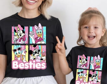 Disney Friends T-shirts 2026, Minnie and Daisy Tees, Disney Besties Crewneck Sweatshirt