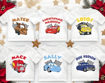 Disney Cars Family Matching Shirt, Lightning McQueen Birthday Tee