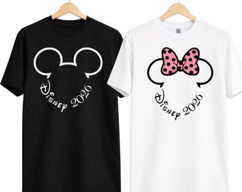 Matching Disney Family T-shirts 2026, Disneyland Crewneck Sweatshirt, Disney Mickey Minnie Couple Shirts