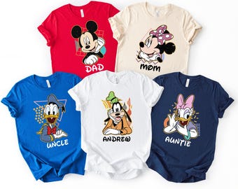 Custom Disney Family Trip Shirts, Mickey and Friends Matching Sweatshirt