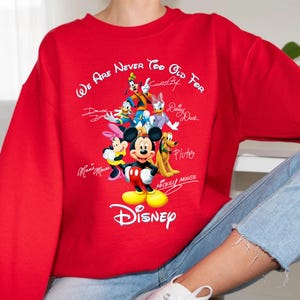 Disney Characters Shirt, Disneyland Matching Family T-shirts, Mickey Mouse Sweatshirt image 4
