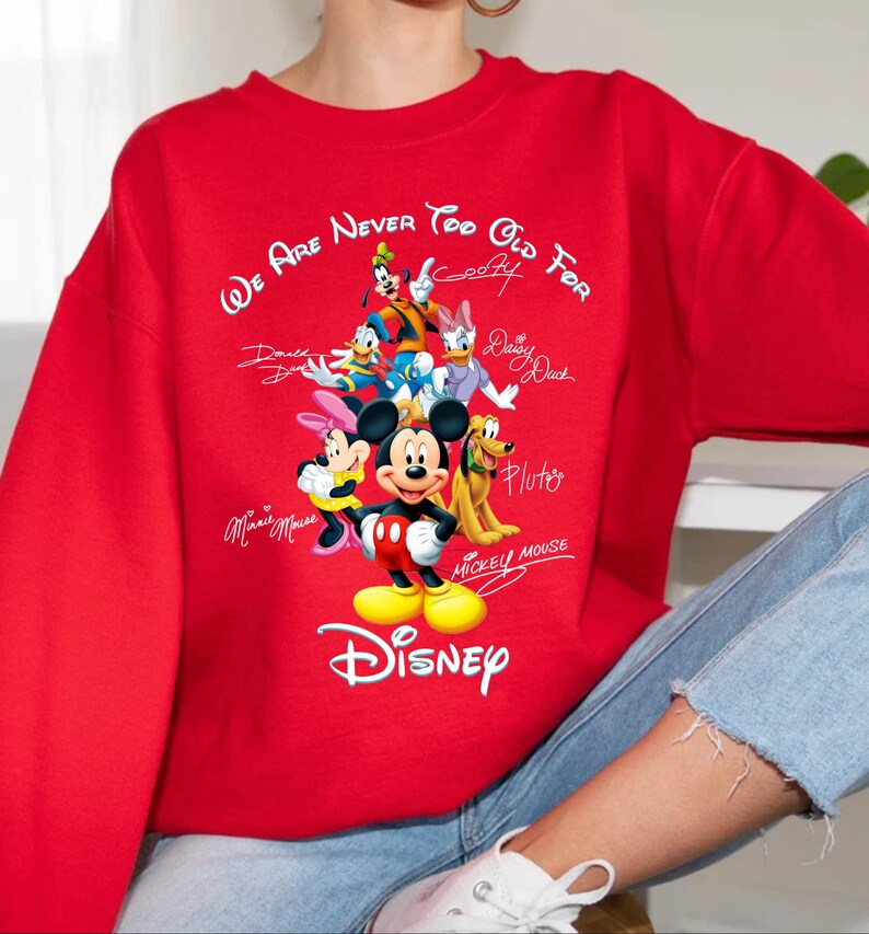 Disney Characters Shirt, Disneyland Matching Family T-shirts, Mickey Mouse Sweatshirt image 4