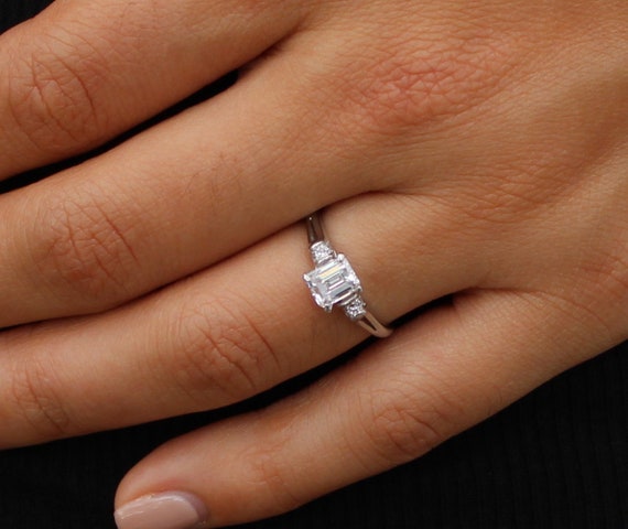 Emerald Cut Ring - image 1