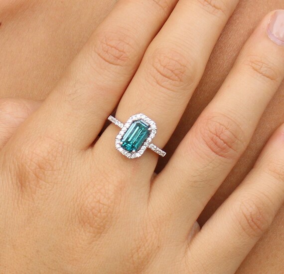 Blue Diamond Ring - image 1