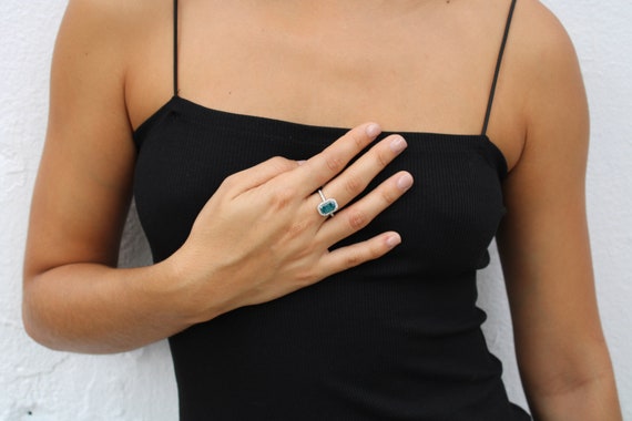 Blue Diamond Ring - image 2