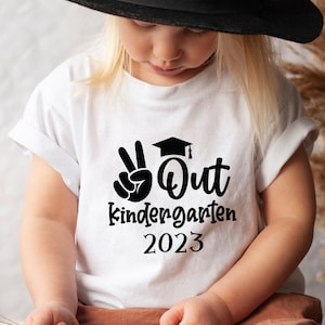 Kindergarten Graduation Shirt, Peace Out Kindergarten Shirt, Last Day of Kindergarten Grad, Kindergarten Toddler Boy Girl Kids Raglan Shirts