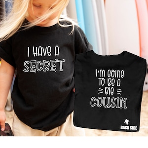 Promoted To Big Cousin Shirt, I Have a Secret Cousin Shirts, Pregnancy Announcement Baby Onesie®, Pregnancy Reveal, Cousin Baby Bodysuit