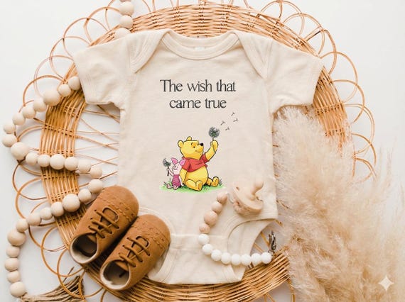 The Wish That Came True 1926 Vintage Bear Baby Bodysuit - IVF Baby Announcement