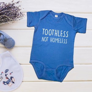 Funny Baby Onesie®, Baby Shower Gift, Baby Announcement, Toothless Not Homeless Bodysuit, Funny Baby Clothes, Funny Baby, Baby Gift image 6