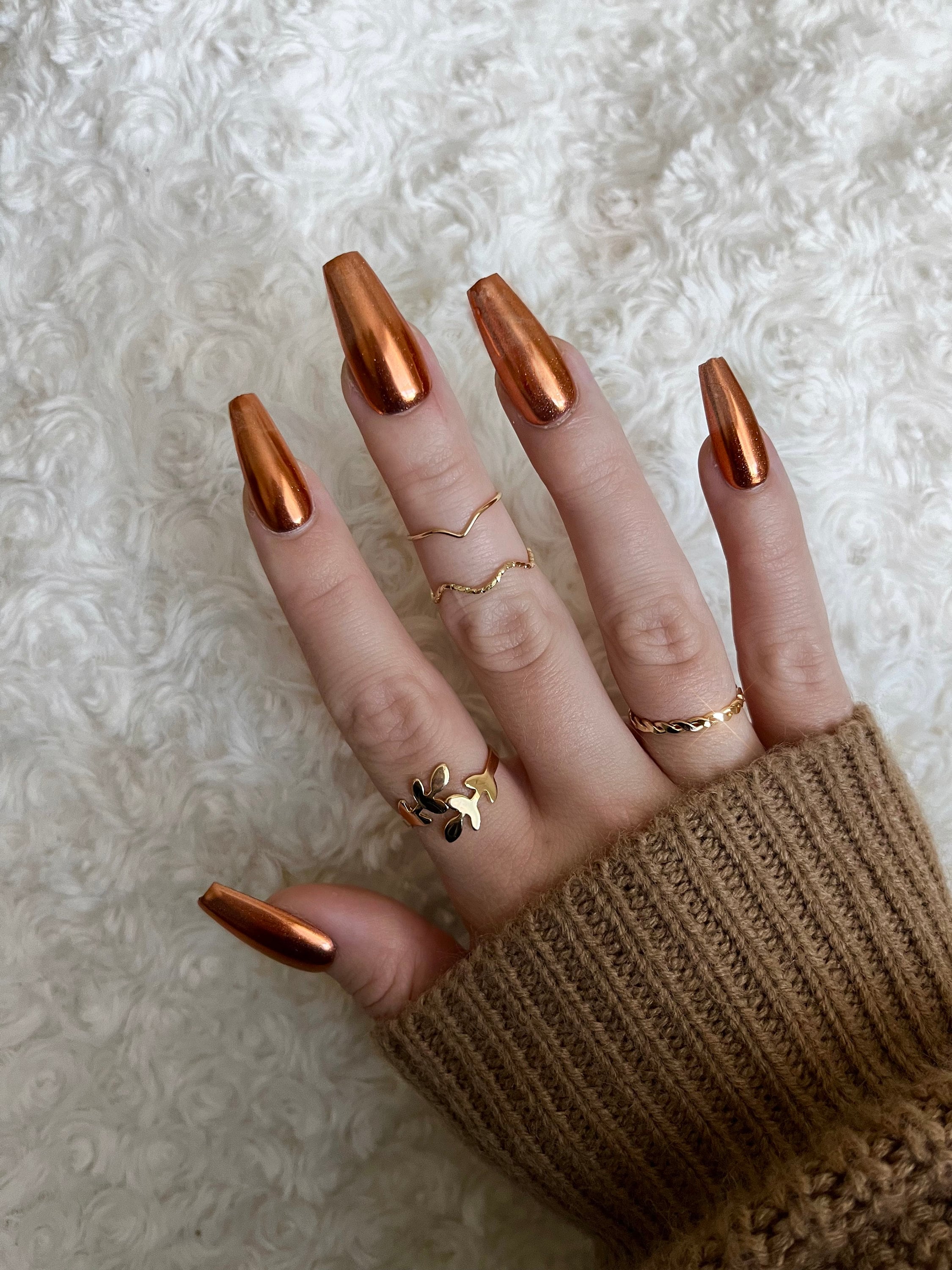 Chrome Press on Nails, Fall Press on Nails, Purple Chrome Nails, Green Chrome  Nails, Rose Gold Nails, Gold Chrome Nails - Etsy