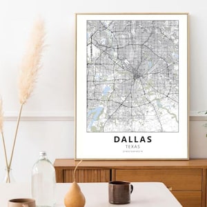 Dallas Retro Wall Art | Travel Décor | Framed & Unframed Poster | Minimalist City Print | Modern Travel Poster for Home