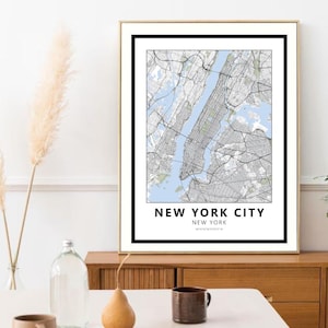 Art mural rétro new-yorkais | Décoration de voyage | Poster encadré et non encadré | Impression de ville minimaliste | Poster de voyage moderne pour la maison