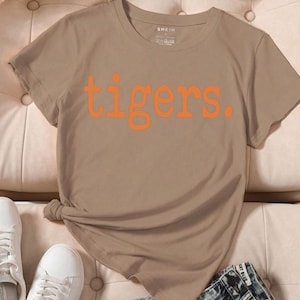 Tigers Mascot PNG | Distressed Team Spirit Design | Vintage Typewriter Sublimation | School Sports Digital Download | DTF File