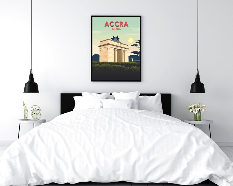 Accra Wall Art Print Travel Posters Travel Print Art Etsy