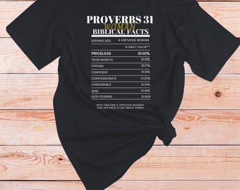 Proverbs 31 woman T-shirt, Bible verse shirts, Inspirational gift,  Woman of GOD gifts, Scripture inspired tshirts, Faithbased apparel