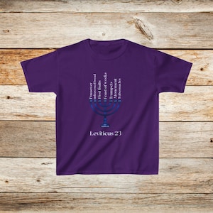 Bijbelse inspirerende shirts, shirt kind des goeds, Leviticus 23 bijbelvers tshirt, Kids Sabbath tshirts, Spring Feasts kindershirt