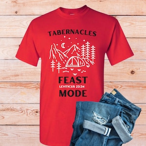 Soekot T-shirt | Leviticus 23-shirt met bijbeltekst | Holy Sabbath Fall Feast-T-shirt | Feest van de Familie Tabernakel T-shirt | Feestmodus shirt cadeau