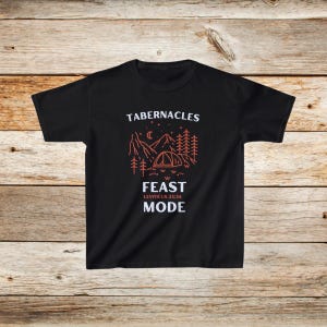 Camiseta juvenil con el modo fiesta de Sucot / Camiseta con versículo bíblico del Tabernáculo