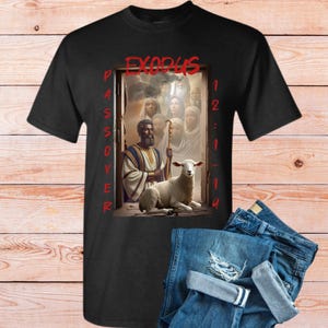 Pesach bijbels shirt, shirts voor heilige feestdag, inspirerende t-shirts cadeau, op de Schrift geïnspireerde, op geloof gebaseerde kleding, tshirt bijbelvers